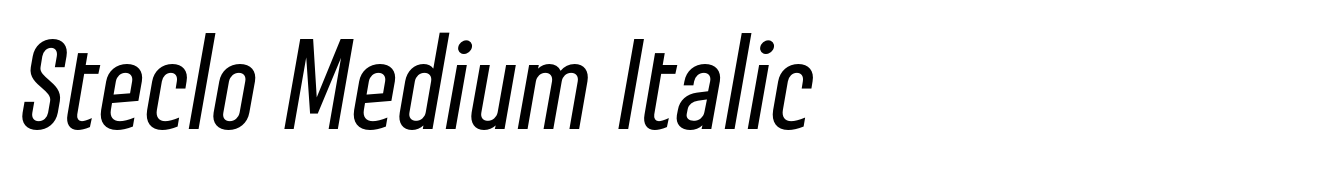 Steclo Medium Italic